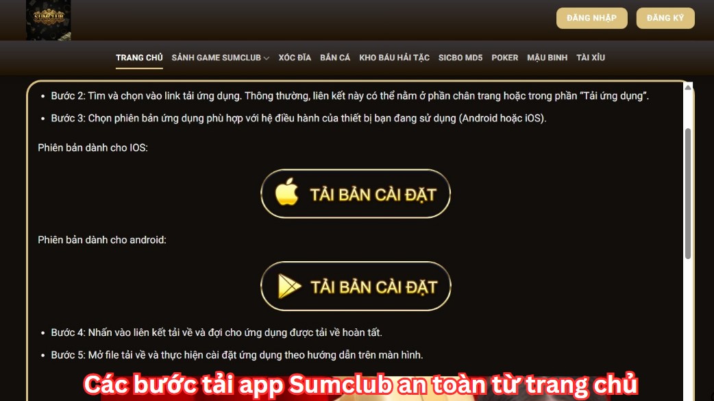 Giải đáp thắc mắc Sumclub về Tải app